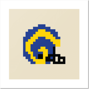 8 Bit Los Angeles Ram Helmet Posters and Art